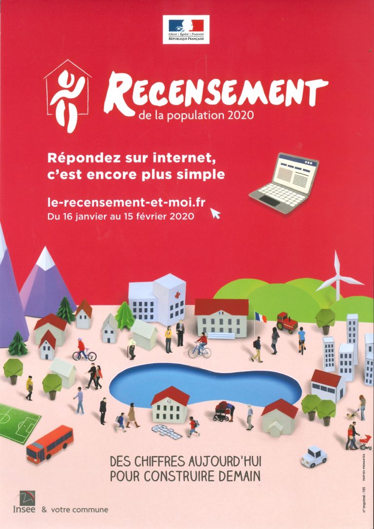 Recensement population obligatoire Adrets de l'Estérel avant 15/02/20