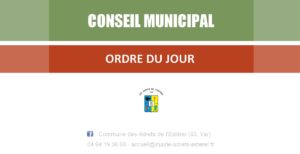 Conseil municipal – Jeudi 6 octobre 2022
