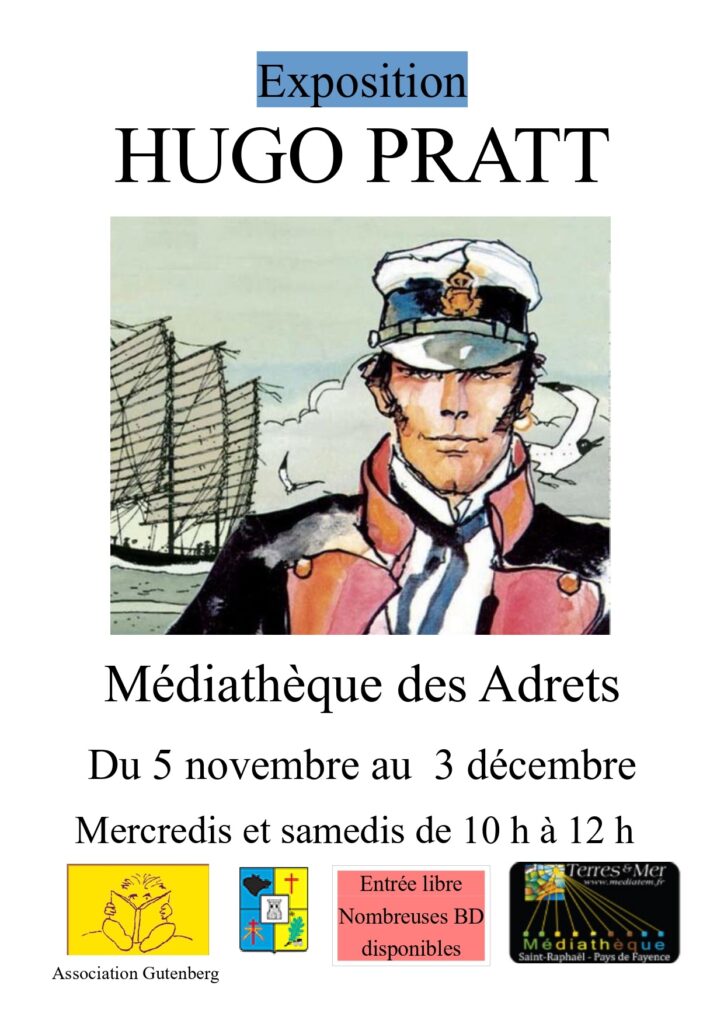 05/11 au 03/12/22 – Exposition “Hugo PRATT”