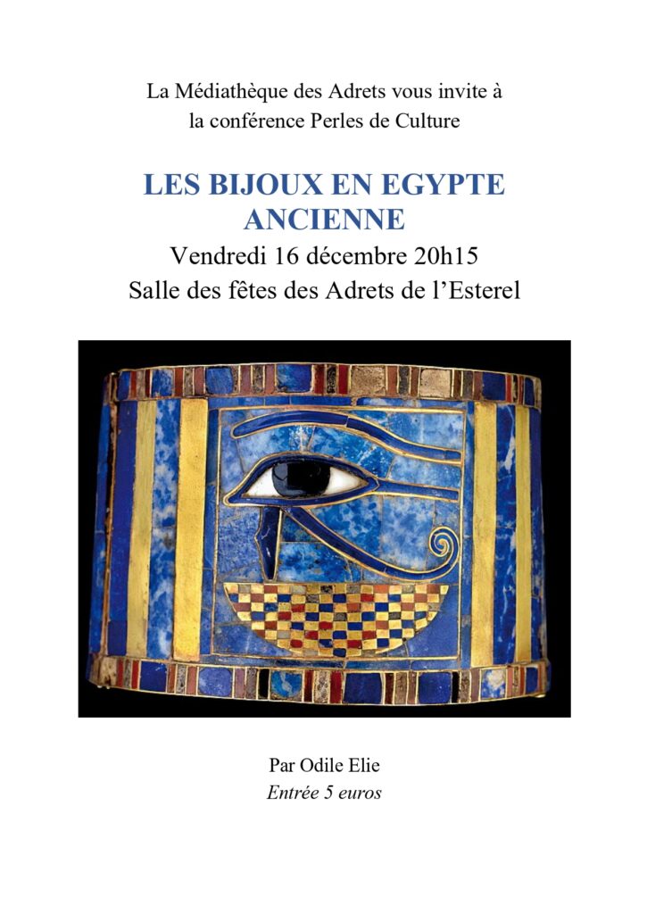 16/12/2022 – Conférence “Les bijoux en Egypte ancienne”