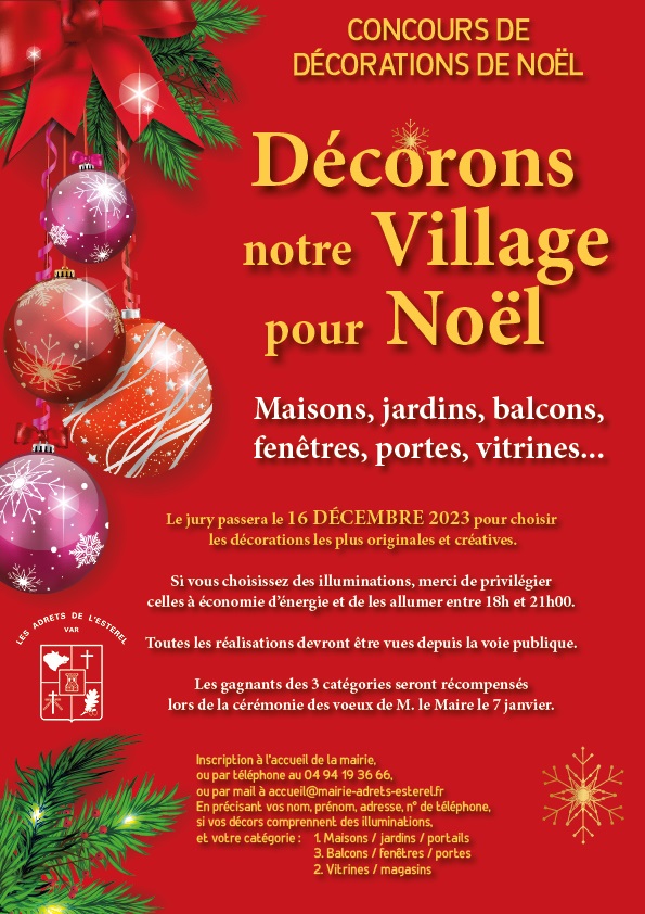 Jusqu’au 15/12/23 – Concours de décorations de Noël