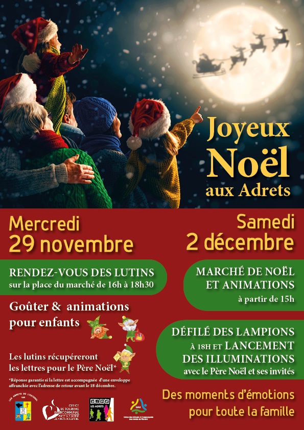 29/11 et 02/12/2023 : Noël aux Adrets
