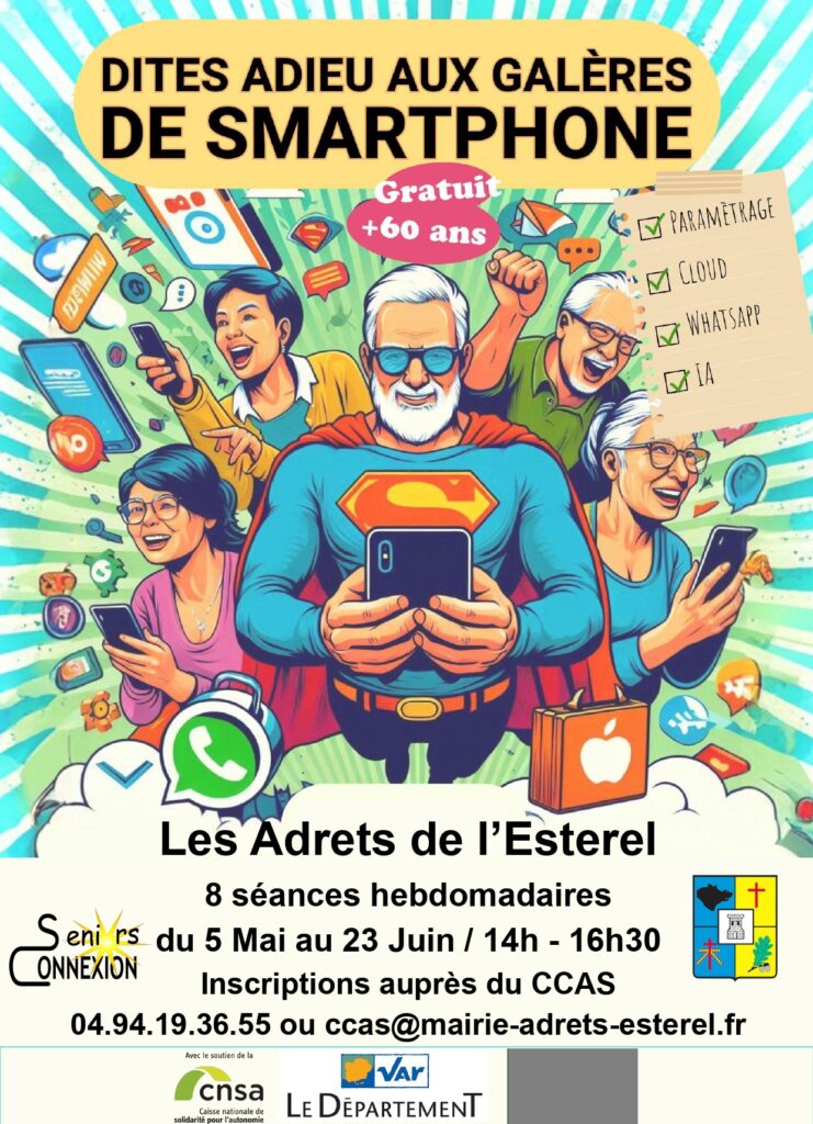 Du 06/05 au 24/06/25 – Atelier gratuit – Smartphone