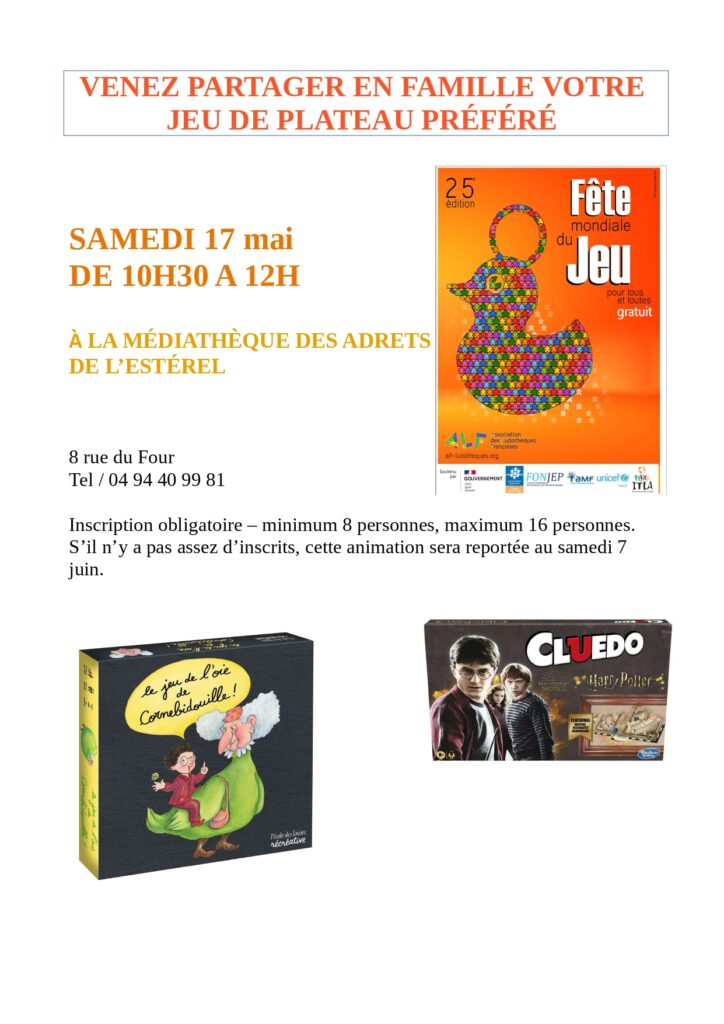 17/05/2025 – Partagez votre jeu préféré