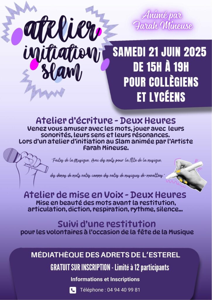 21/06/25 – Atelier Slam – Initiation pour les jeunes
