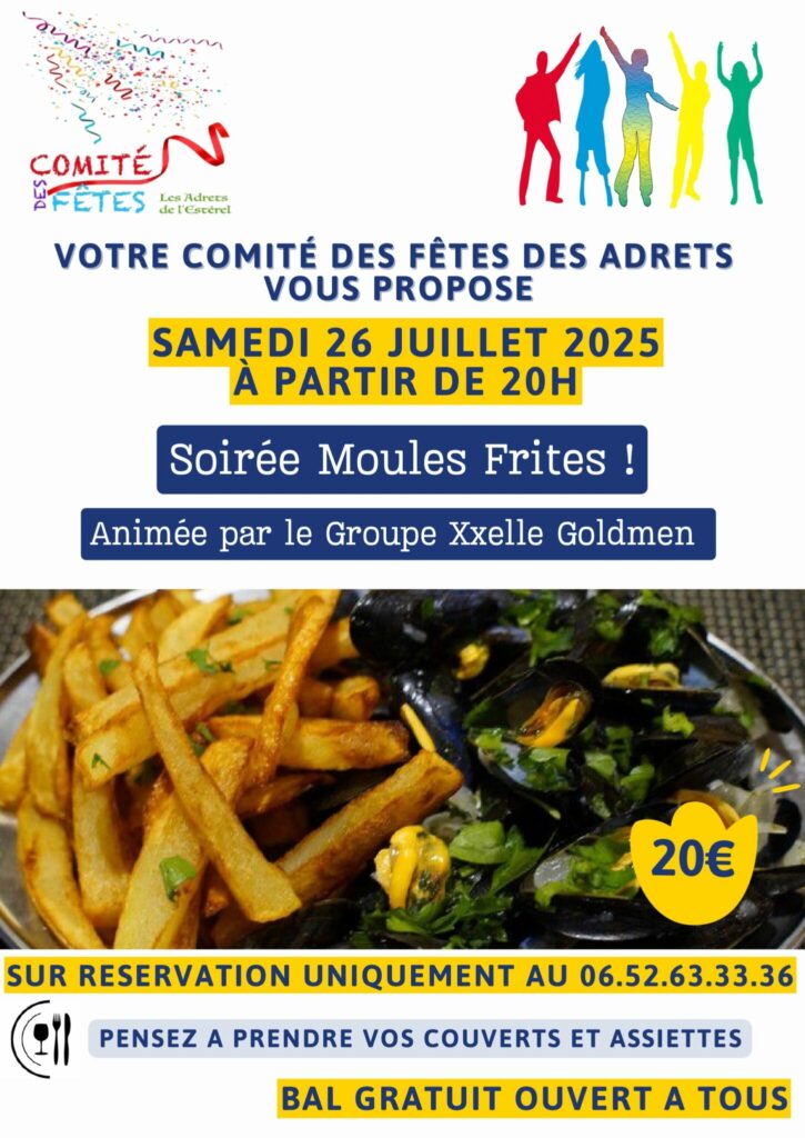 26/07/25 –  Soirée Moules Frites (Goldman)